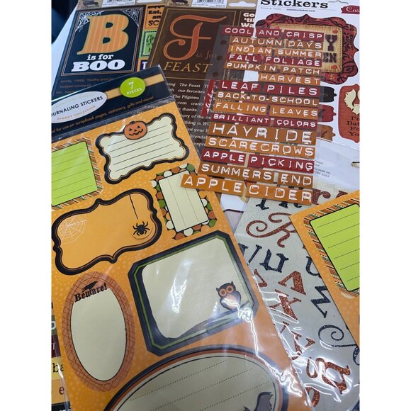 Halloween & Fall Scrapbooking Planner Card Making Sticker Set - Picture 2 of 7